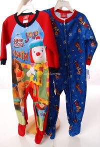 Jojo's Circus Flame Resistant Sleepwear Footed Sleeper Pajamas Set of 2